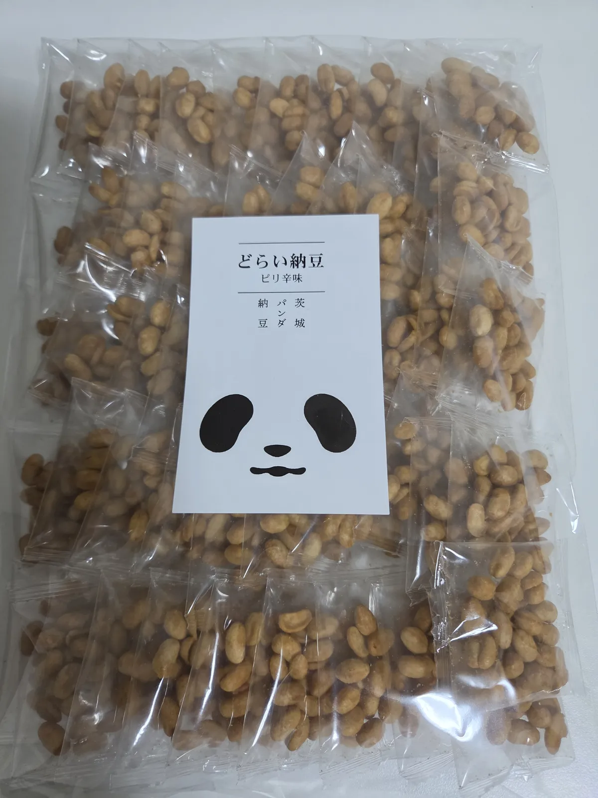 個包装のドライ納豆（茨城パンダ納豆 どらい納豆 ピリ辛味）